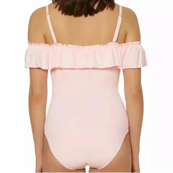 Bleu Rod Beattie Orange Off The Shoulder Swim Suit - Picture 2 of 5